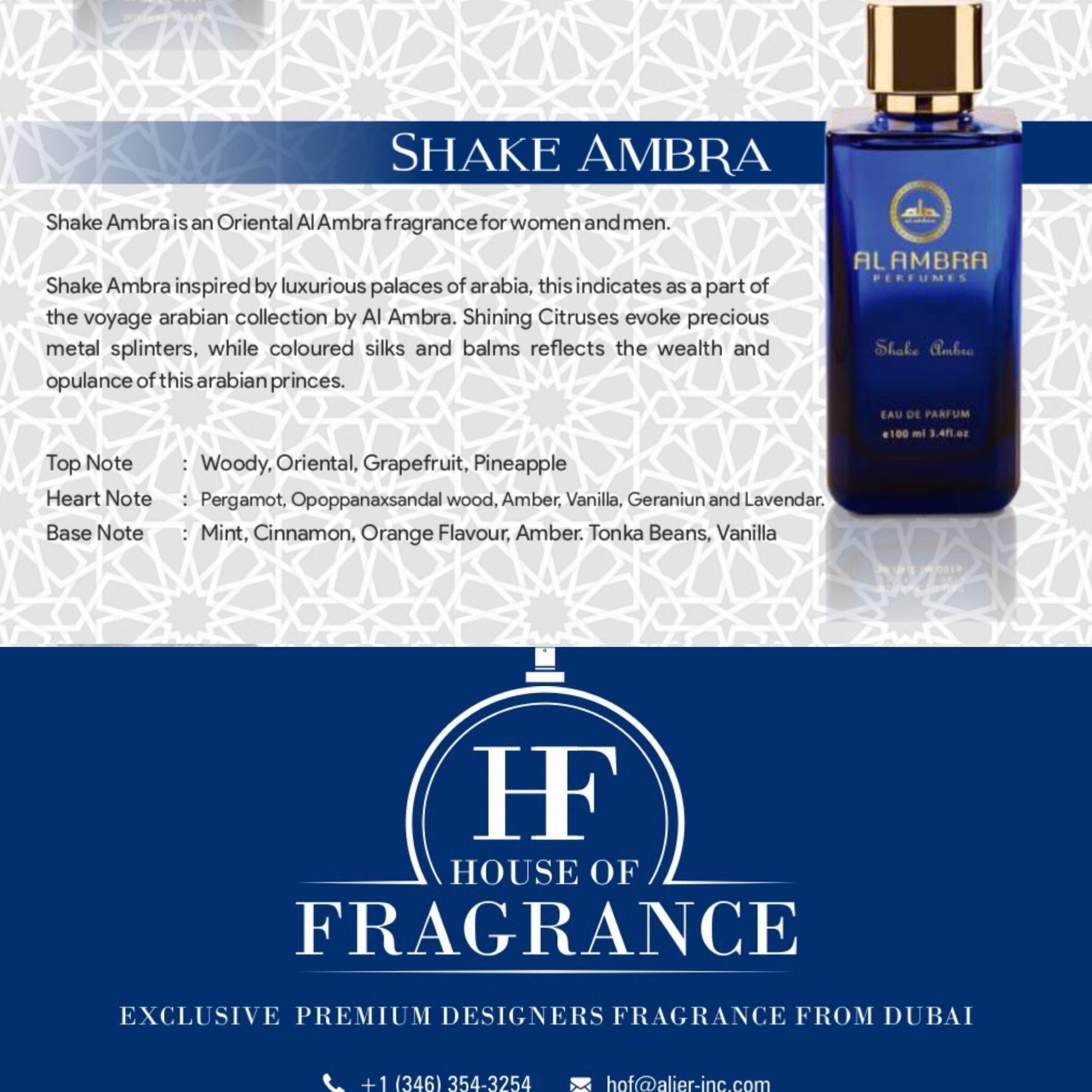 Shake Ambra Luxury | Eau De Parfum - Unisex